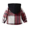 thumbnail image 5 of WIBACKER Boys Casual Sets Toddler Plaid Outfits Flannel Hooded Shirts + Sweatpants Kids Spring Fall Clothes Set, 5 of 9