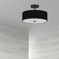 thumbnail image 4 of Dainolite Everly 3-light Transitional Fabric Semi-Flush Mount in Black, 4 of 4
