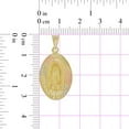 thumbnail image 4 of 14k Tricolor Gold, Virgin Mary Religious Pendant Charm Oval 17mm NO Necklace, 4 of 8