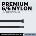 thumbnail image 5 of 500 Pcs 4 Inch Black Nylon Cable Wire Zip Ties 18 Lbs Electrical Network Cord, 5 of 6