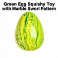 thumbnail image 3 of Green Egg Squishy Toy with Marble Swirl Pattern, Single Piece, Lime and Dark Green, for Relaxation and Easter Basket Stuffers, Squeeze Toy, 3 of 3