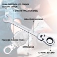 thumbnail image 5 of 7Pcs Adjustable Head Ratchet Wrench, 72-Tooth Open Box-End Dual-Purpose Tools, High-Carbon Steel Construction Resists Wear, 5° Small-Angle Rotation for Narrow Spaces for Automotive Maintenance, 5 of 5