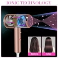 thumbnail image 4 of Ionic Hair Dryer, CONFU 1600W Portable Lightweight Blow Dryer, with 2 Concentrator Nozzles and for Home Travel, 4 of 10