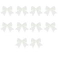 thumbnail image 2 of Festive Bows, Christmas Decorations, Decorative Bows for Gift Wrapping Tree and Holiday Decor, 10-Pack Solid Color Plastic Bow In White Red Pink Silver, 2 of 7