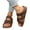 Brown, variant on HaiMao Women's Flat Sandals Clearance - Criss-Cross Footbed Sandals with Faux Leather Slide for Summer Comfort Brown 12(43)