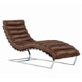 thumbnail image 1 of Large Leather Lounge Chair Layback Corbusier brown, 1 of 1