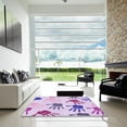 thumbnail image 6 of Ahgly Company Indoor Rectangle Patterned MediumOrchid Purple Area Rugs, 2' x 4', 6 of 6