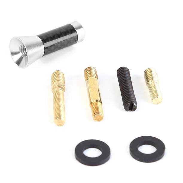 Antena de Radio para techo de coche de 1,4 pulgadas, antena de mástil rechoncho de Metal con tornillo de fibra de carbono Ndcxsfigh Accesorios para autos y motos