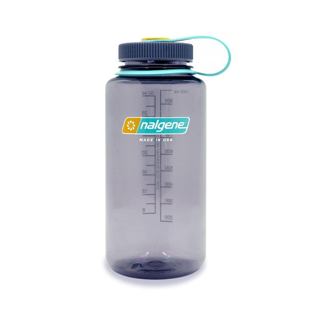 Botella de agua Nalgene de boca ancha 946 mL libre de BPA, color berenjena