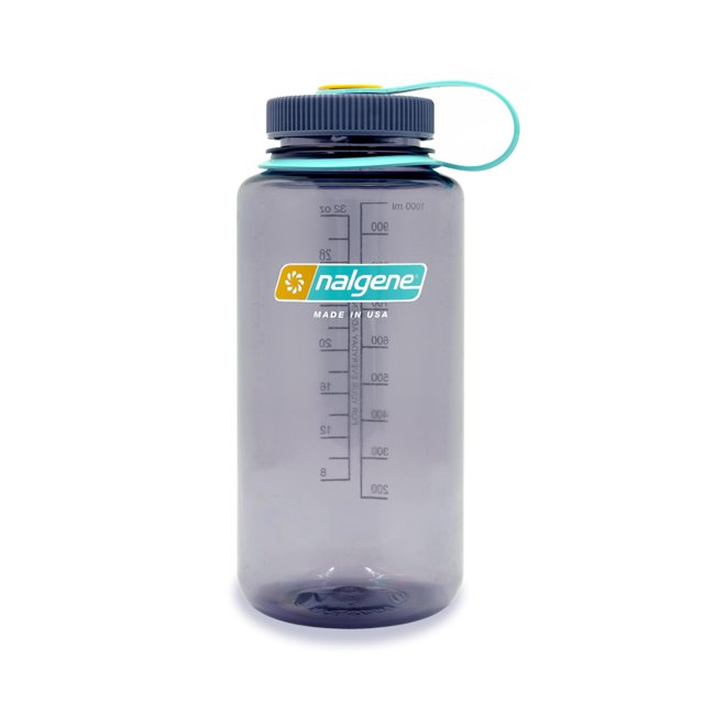 Botella de agua Nalgene de boca ancha 946 mL libre de BPA, color berenjena