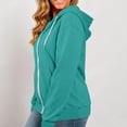 thumbnail image 5 of Yeaiivve Maternity Hoodies Jackets for Women Cut Out Sleeve for Easy Breastfeeding Full Zip Up Hooded Sweatshirts Fall Lounge Jackets with Pockets Green,L, 5 of 9