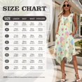 thumbnail image 6 of HELLHERO Ice Cream Floral Print Sleeveless Sundress for Party Work, Asymmetric Side Pockets Ladies Round Neck Irregular Hem Midi Dress, 6 of 8