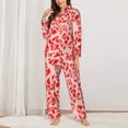 thumbnail image 2 of Balery Beef1 Pattern Pajama Sets for Women Long Sleeve 2 Piece Sleepwear Loungewear Sets Soft PJ's with Pockets Long Sleeve Comfy Pj Sets-Medium, 2 of 7