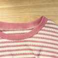 thumbnail image 6 of Girls Striped Sweater Cotton Knit Crew Neck Pullover Tops Girls Casual Fall Winter Clothes, 5-16, 6 of 7