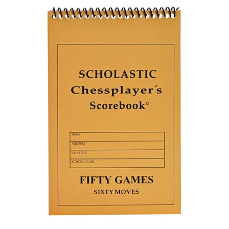 WE Games Ultimate Chessplayer's Scorebook - 50 Games - Spiral Bound