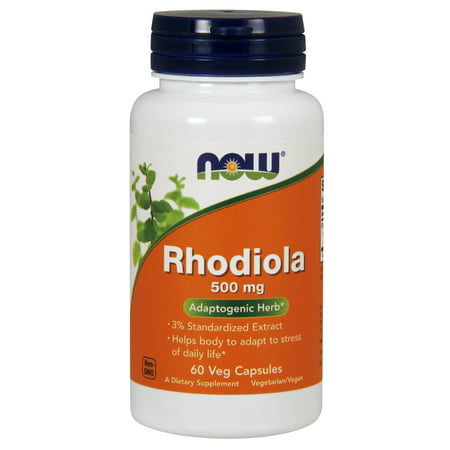 NOW Supplements, Rhodiola 500 mg, 60 Veg Capsules (Best Time Of Day To Take Rhodiola)