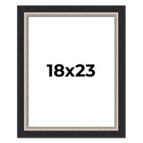 18x23 Frame Black Real Wood Picture Frame Width 2.25 Inches | Interior Frame Depth 0.5 Inches |