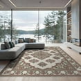 thumbnail image 2 of ODIKA 8'x10' Washable Area Rug Non-Slip Chair-Friendly Mat Boho Repetition Muted Scattered Diamonds Vintage Oushak Large for Dining Room, Office, Lounge, 2 of 7