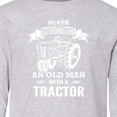 thumbnail image 4 of Inktastic Old Man Tractor Long Sleeve Youth T-Shirt, 4 of 5