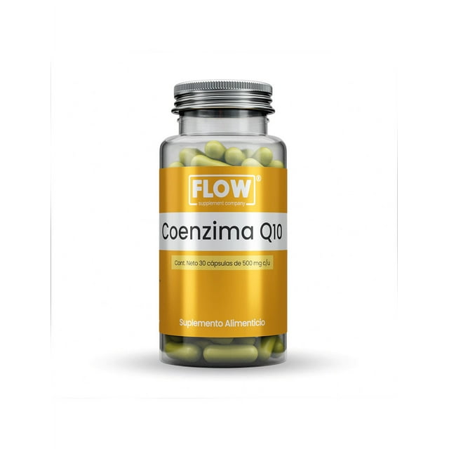 FLOW Supplements Coenzima Q10 con 30 Cápsulas de 500 mg FLOW FLOWCOENZIMAQ10