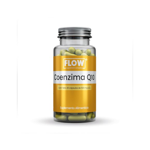 FLOW Supplements Coenzima Q10 con 30 Cápsulas de 500 mg FLOW FLOWCOENZIMAQ10