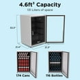 thumbnail image 3 of SnowLion Premium 131L Beverage Refrigerator 4.6 Cu.ft. Freestanding Mini Fridge With Glass Door in White, 3 of 5