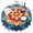 Rainbow Tie Dye, variant on Rainbow Tie Dye Mandala Pattern Round Tablecloth 60"x60",Wrinkle Wipeable Table Cloth for Kitchen Dining Room Picnic Patio Party