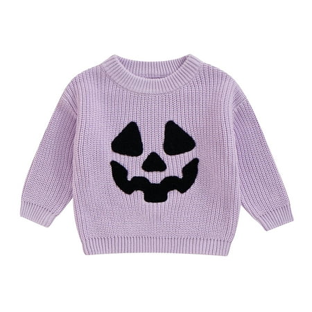 

Baby Girl Boy Halloween Sweater Pumpkin Print Toddler Infant New Born Sweatshirt Tops Warm Fall Winter Clothes