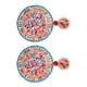 thumbnail image 2 of Pendientes colgantes con Pendientes bohemios Joyas redondas ligeras Estilo vintage Pendientes colgantes con Hecho a mano para regalo Rosado azul Sunnimix Aretes colgantes con cuentas, 2 of 8