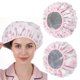 thumbnail image 1 of Conjunto de gorros capilares de acondicionamiento profundo con retención de calor y gorro de ducha impermeable para uso en salón o en casa., 1 of 5