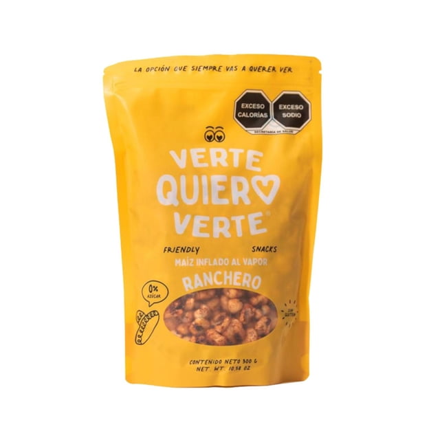Pack de 15 Maíz Inflado Verte Quiero Verte Ranchero 300 gr