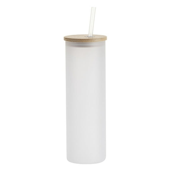 Craft Express Frosted Glass Skinny Tumbler 20oz-6/Pkg
