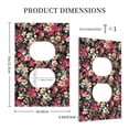 thumbnail image 3 of Fotbe Many Kind Of Flowers Print Duplex Receptacle Wall Plate, 1-Gang 5.0" x3.0" Wall Outlet Covers, Dual Outlet Faceplates Covers, Color-matched Screws Included-Style S, 3 of 6