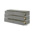 thumbnail image 6 of New Classic Furniture Paradox Glam Wood 6-Drawer Dresser in Gray, 6 of 7