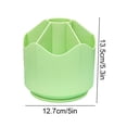 thumbnail image 4 of WEISIPU 360-Degree Rotating Pen Holder Desktop Organizer 6 Grids Pencil Holders Stationery Makeup Brush Holder Storage Box, 4 of 5