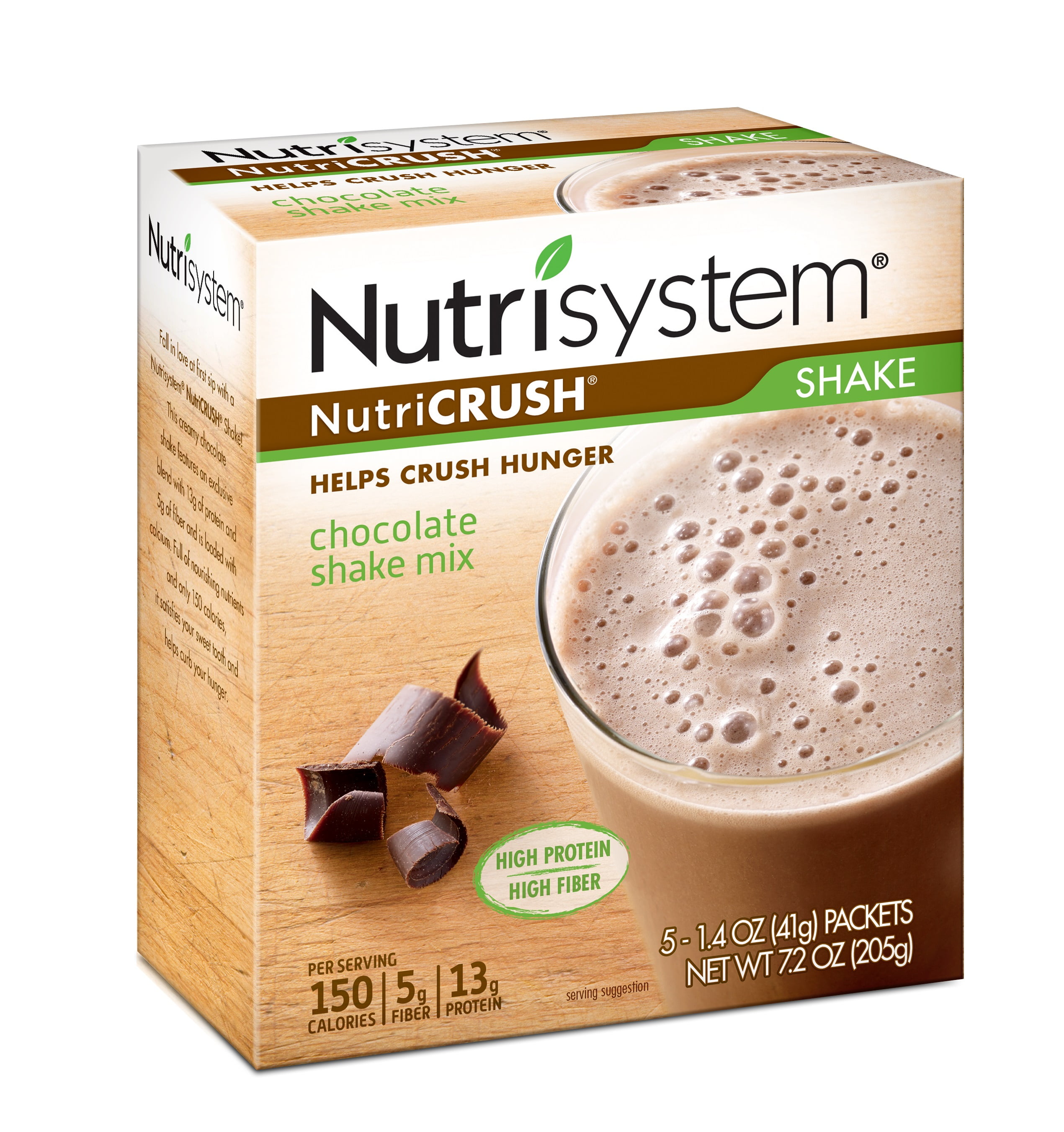 Nutrisystem NutriCrush Chocolate Shake Mix, 1.4 Oz, 5 Ct - Walmart.com