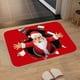 thumbnail image 5 of Alfombra lavable antideslizante de franela roja con diseño de Papá Noel para dormitorio, sala de estar y baño. I, 5 of 8