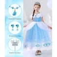 thumbnail image 3 of YANSION Disfraz Princesa Niña, Disfraz Cenicienta Niña con Conjuntos de Collar de Corona Princesa, Vestido Princesa Niña, Vestido Cenicienta Elegante para Fiesta Cosplay Cumpleaños 2-11 Años, 3 of 7