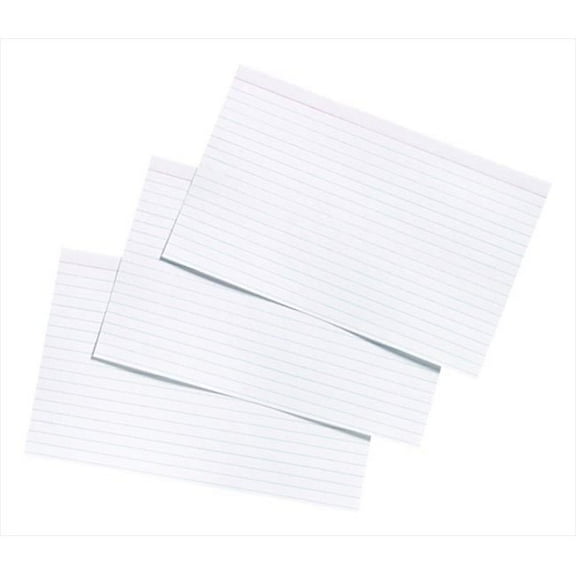5 x 8 In. Heavyweight Ruled Index Card, White, Pack - 100