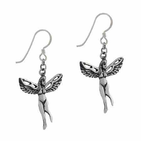 - Sterling Silver 'Iris' Greek Rainbow goddess Angel Earrings