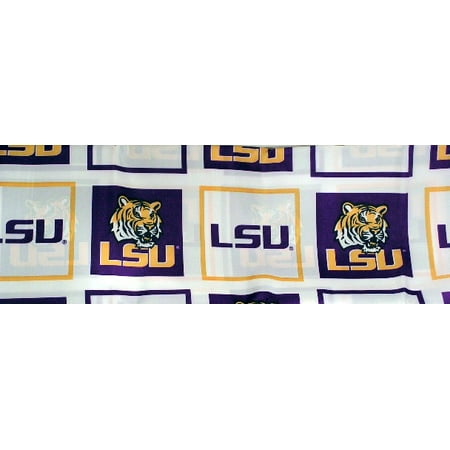 LSU Louisiana Tigers Fabric Shower Curtain 72x72