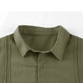 thumbnail image 4 of Remikst Mens Short Sleeve Linen Cotton Cuban Shirt Button Down Beach Shirt,M-3XL, 4 of 5
