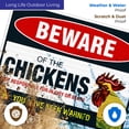 thumbnail image 5 of Beware of Chicken Sign, Chicken Coop Decor Gifts for Chicken Lovers, 18x24 Reflective Aluminum EGP, 5 of 8