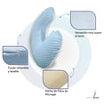 thumbnail image 4 of Almohada para Alimentar Bebé Memory Foam con Funda Lavable Color Azul, 4 of 8