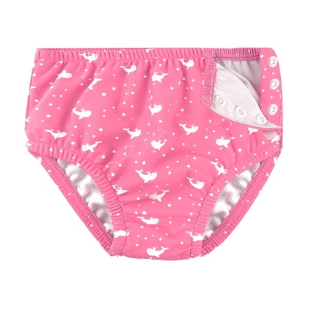 weVSwe Reusable Toddler Swim Diaper with Snap Closure, UPF 50+ Sun Protection, Breathable Mesh Layer, Leak-Free Design - Elegant Pattern (0-24 Months)