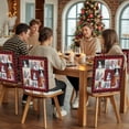 thumbnail image 5 of Christmas Snowman Chair Covers Set of 6 Christmas Tree Red Black Buffalo Plaid Chair Back Covers Stretch Removable Washable Slipcovers Protector for Dining Room Kitchen Party Decor, 5 of 5