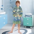 thumbnail image 5 of FORMRS Niños Bathrobe Unisex Hooded Robe Soft Plush Pajamas Sleepwear, Size 2-3T, Retro Mountain, 5 of 7