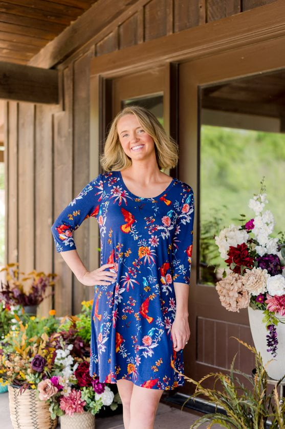 The Pioneer Woman Print Scoop Neck Dress, Women's