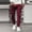 Red, variant on jsaierl Men's Solid Color Pencil Pants Casual Stretch Slim Fit Sweatpants Fashion Jogger Trousers with Multi Pockets