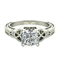 thumbnail image 5 of 0.75 Carat Art Deco Trinity Knot Engagement Ring 18K White Gold (G,SI1), 5 of 6